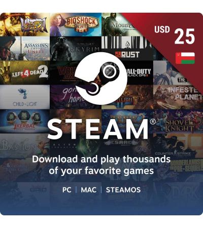 Oman Steam Wallet Gift Card USD 25
