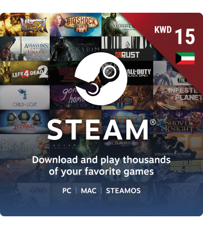 Steam Wallets 15 KWD