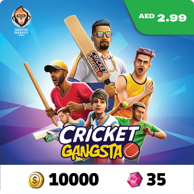 Cricket Gangsta Coin Pack 10000 + Gem Pack 35 UAE
