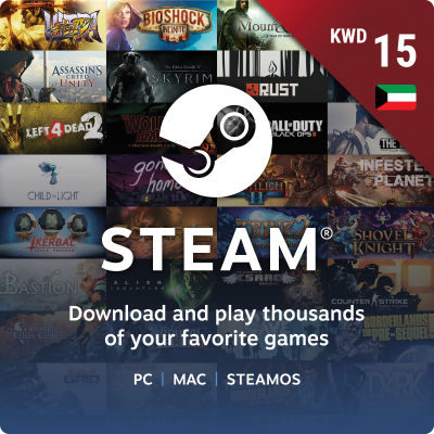 Steam Wallets 15 KWD