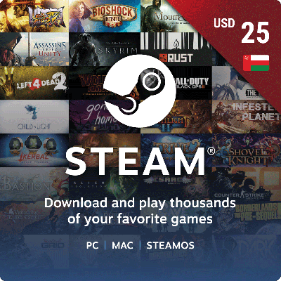 Oman Steam Wallet Gift Card USD 25