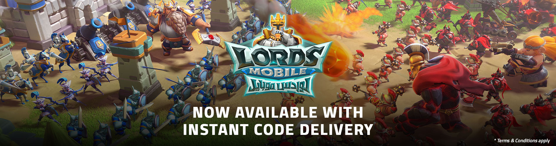 Purchase your Lords mobile recharge vouchers - Lords Mobile bundle