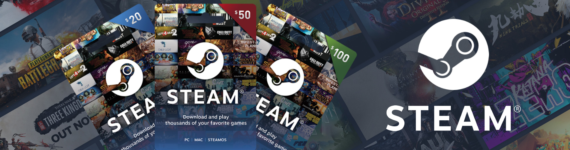 Steam Gift Cards With Instant Code Delivery Uae Ksa Bahrain